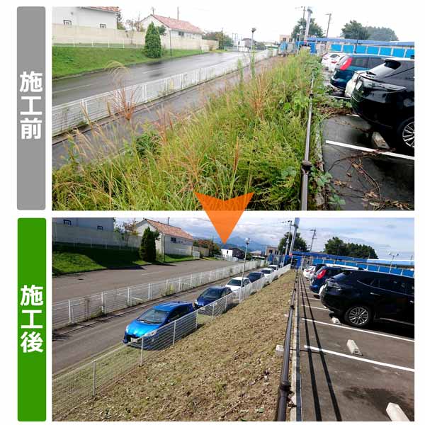 便利屋サンキュー仙台本店の業務報告（2018年9月26日）宮城県富谷市で法人様敷地法面の草刈り作業を行いました。